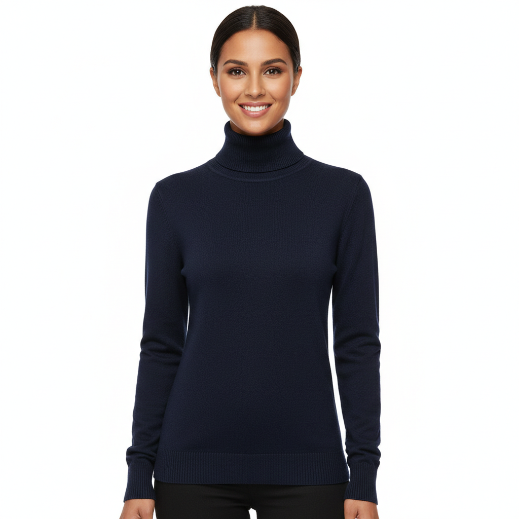 Léa Pull Col Roulé Femme Pull en Cachemire Doux à Coupe Ajustée et Élégante, vue 2