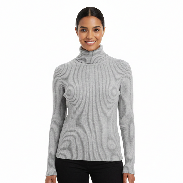 Léa Pull Col Roulé Femme Pull en Cachemire Doux à Coupe Ajustée et Élégante, vue 5