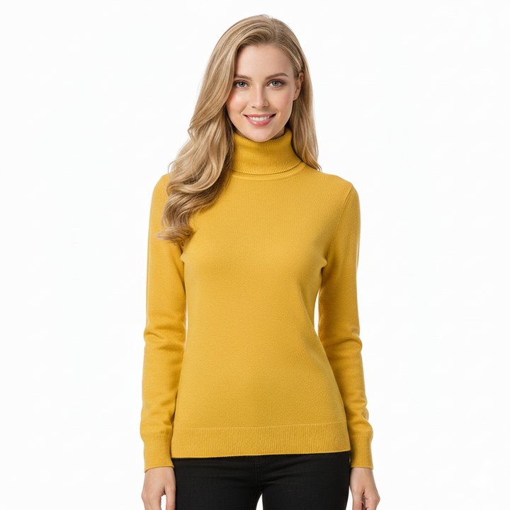 Léa Pull Col Roulé Femme Pull en Cachemire Doux à Coupe Ajustée et Élégante, vue 9