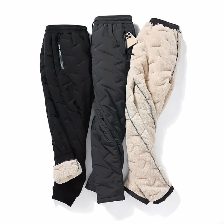 Leila Pantalon Thermique Femme Jogging d’Hiver Imperméable en Polaire Douce avec Poches, vue 3