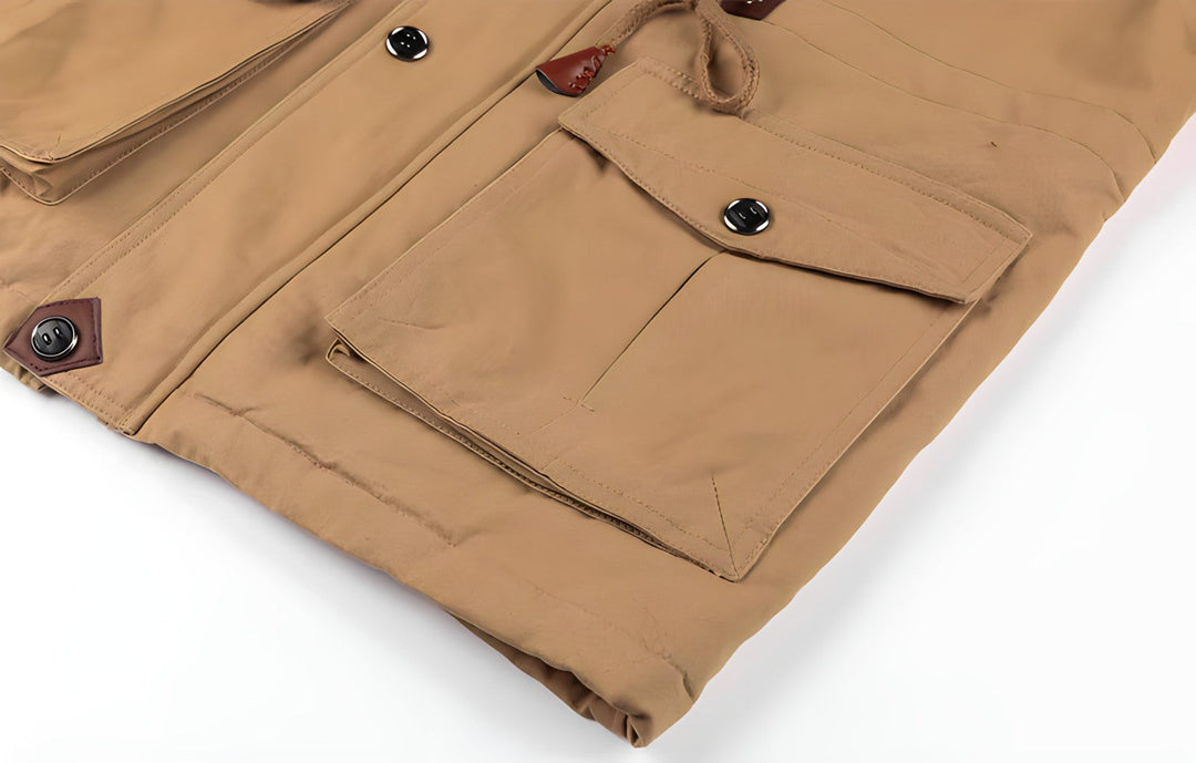 Logan Veste Militaire Homme Manteau Imperméable avec Doublure Polaire & Taille Ajustable, vue 11
