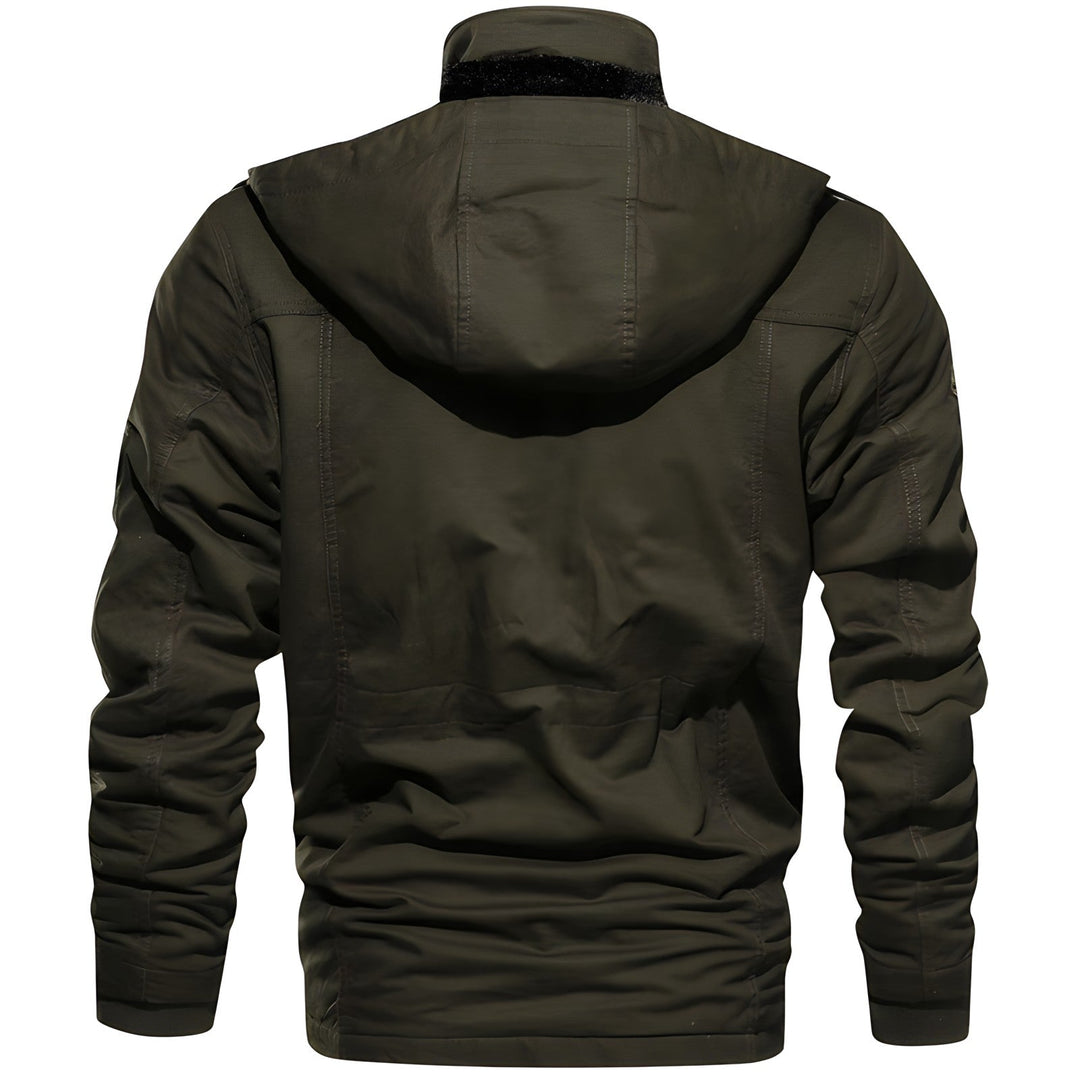 Logan Veste Militaire Homme Manteau Imperméable avec Doublure Polaire & Taille Ajustable, vue 3