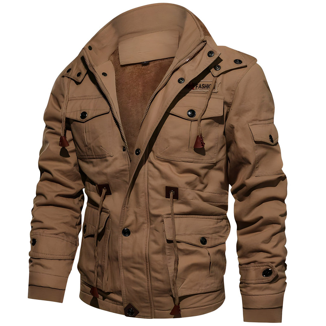 Logan Veste Militaire Homme Manteau Imperméable avec Doublure Polaire & Taille Ajustable, vue 5
