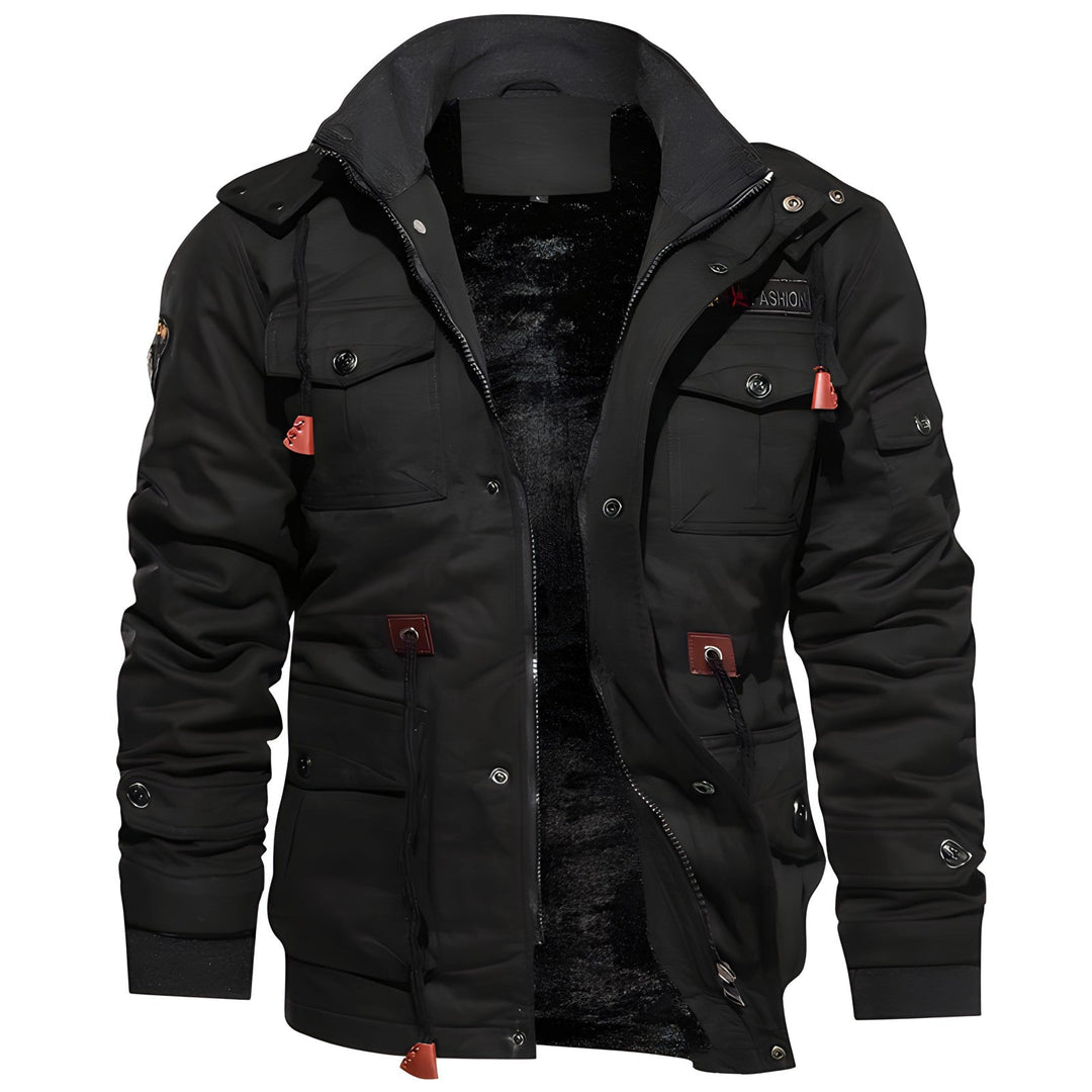 Logan Veste Militaire Homme Manteau Imperméable avec Doublure Polaire & Taille Ajustable, vue 7