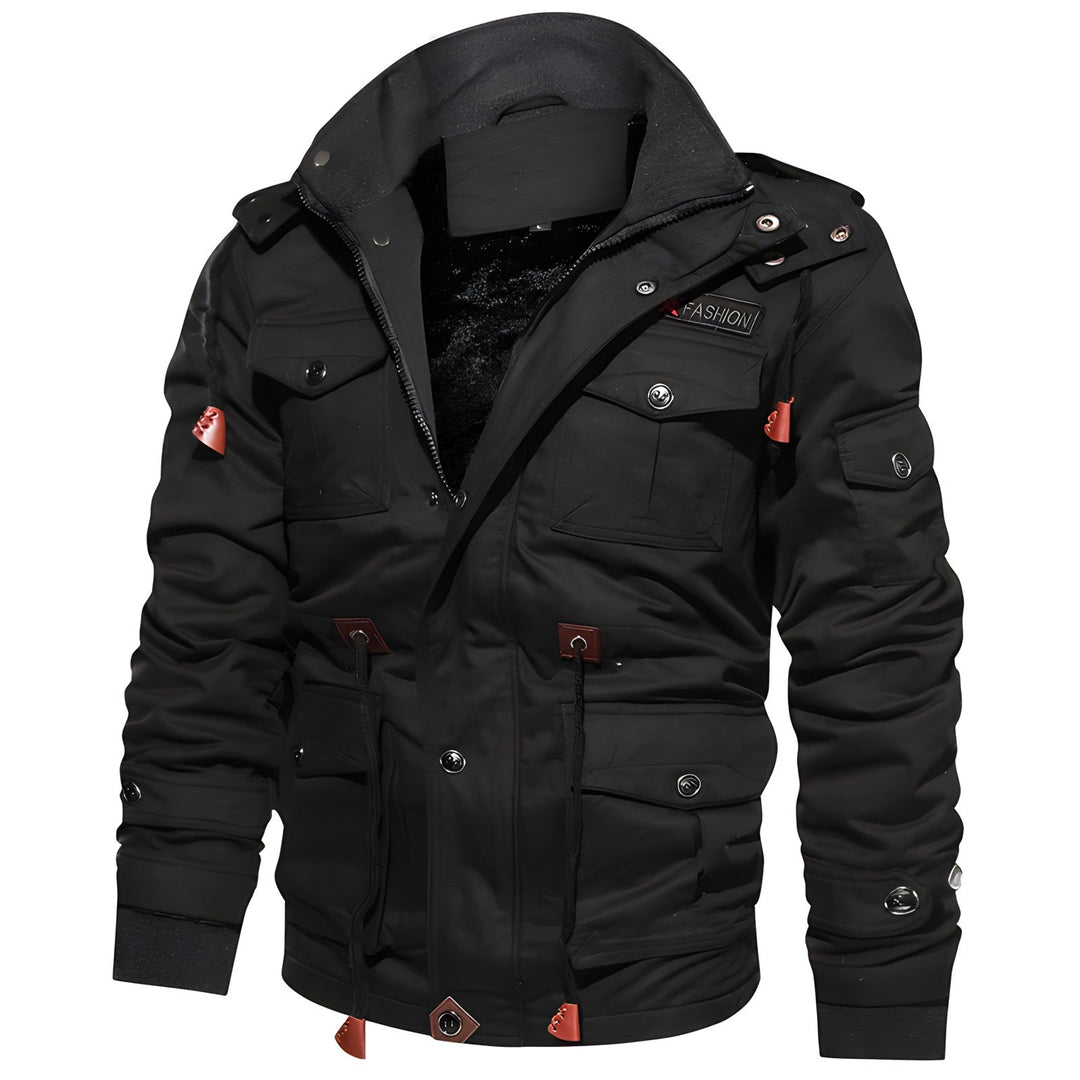 Logan Veste Militaire Homme Manteau Imperméable avec Doublure Polaire & Taille Ajustable, vue 8
