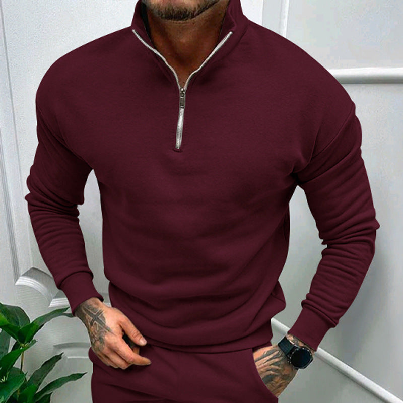 Lorence Pull Demi-Zip Homme Maille Douce Moderne avec Coupe Élégante et Confortable, vue 2