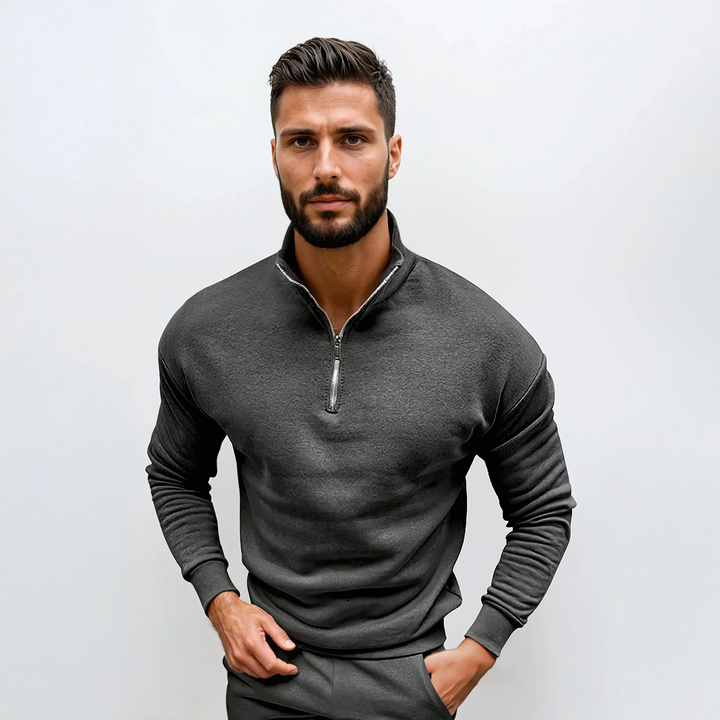 Lorence Pull Demi-Zip Homme Maille Douce Moderne avec Coupe Élégante et Confortable, vue 14