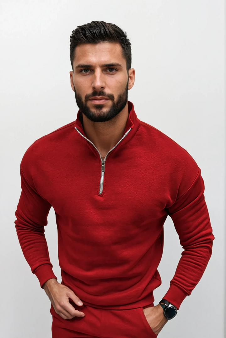 Lorence Pull Demi-Zip Homme Maille Douce Moderne avec Coupe Élégante et Confortable, vue 19