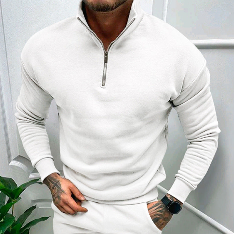 Lorence Pull Demi-Zip Homme Maille Douce Moderne avec Coupe Élégante et Confortable, vue 4