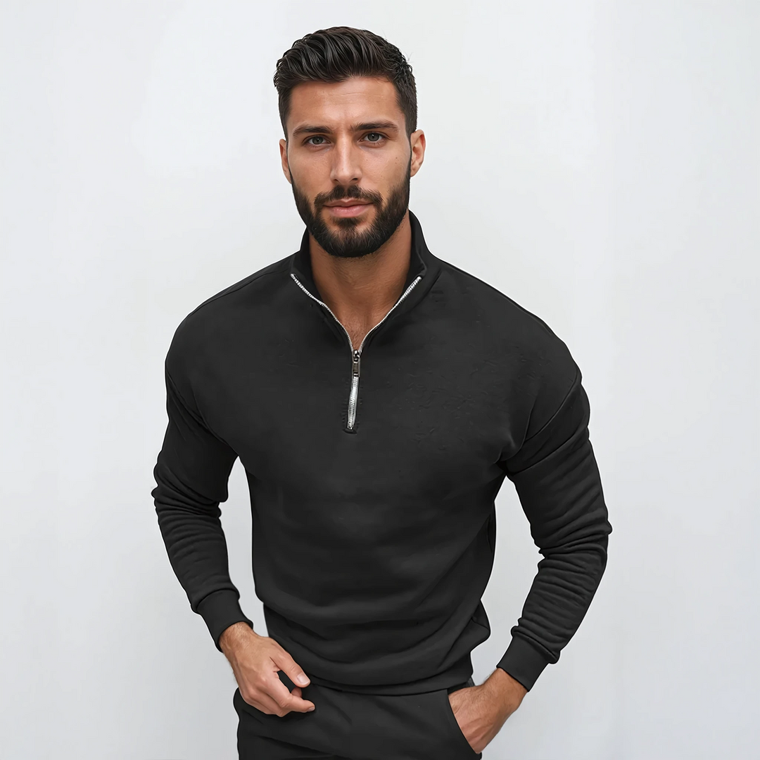 Lorence Pull Demi-Zip Homme Maille Douce Moderne avec Coupe Élégante et Confortable, vue 24