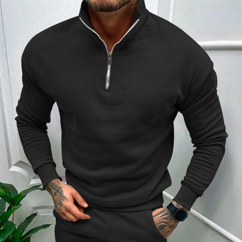 Lorence Pull Demi-Zip Homme Maille Douce Moderne avec Coupe Élégante et Confortable, vue 8