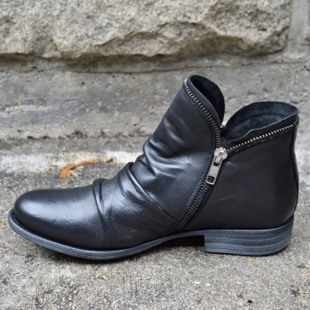 Lydia Bottines Femme Bottines en Cuir avec Fermeture Éclair & Semelle Amortissante, vue 3