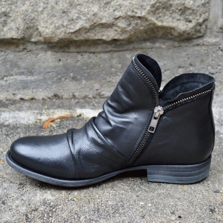 Lydia Bottines Femme Bottines en Cuir avec Fermeture Éclair & Semelle Amortissante, vue 3