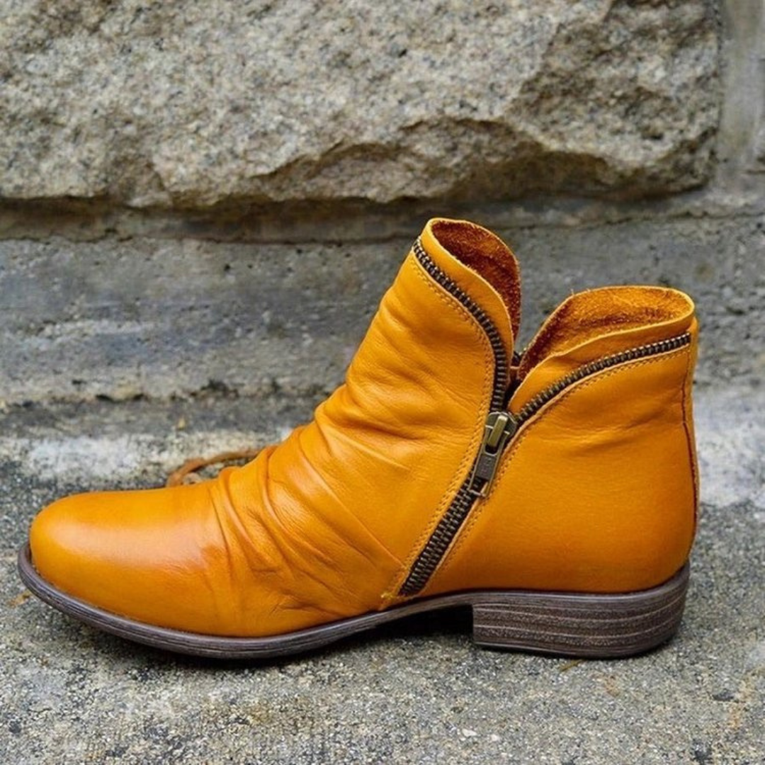 Lydia Bottines Femme Bottines en Cuir avec Fermeture Éclair & Semelle Amortissante, vue 5