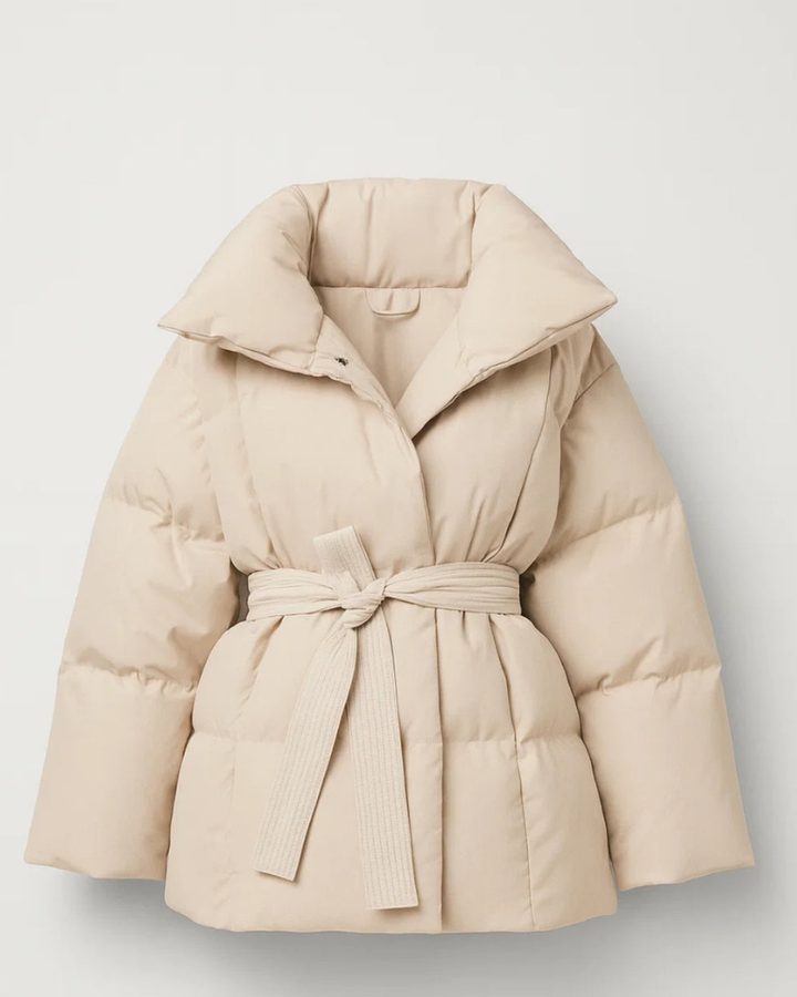 Micah Doudoune Femme Ceinturée Col Oversize, Matelassage Chaud & Style Moderne, vue 3