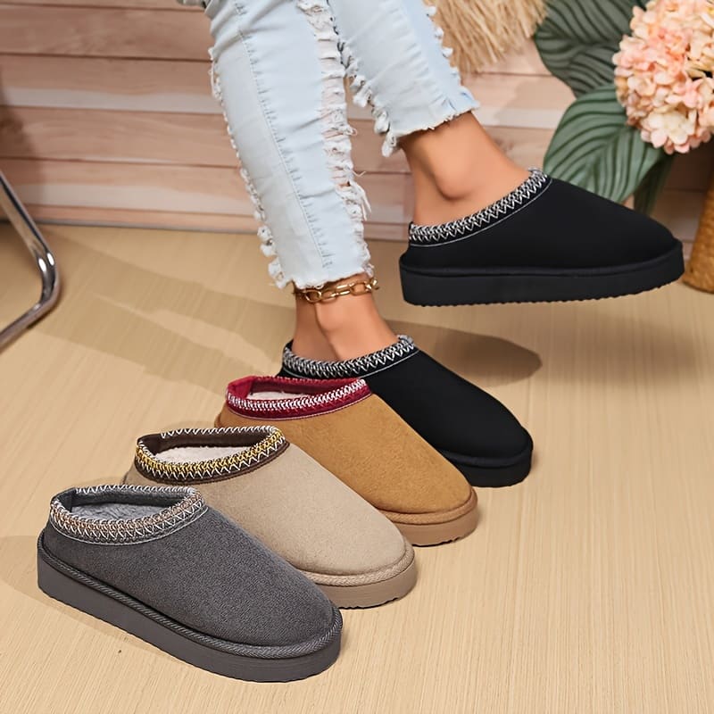 August Chaussures d’Intérieur Femme Confort Douillet, Design Respirant & Semelle Antidérapante