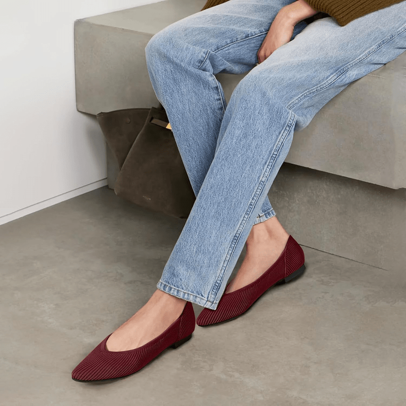 Faye Ballerines Femme Pointues Ballerines Maille Confortables à Enfiler avec Semelle Souple, vue 16