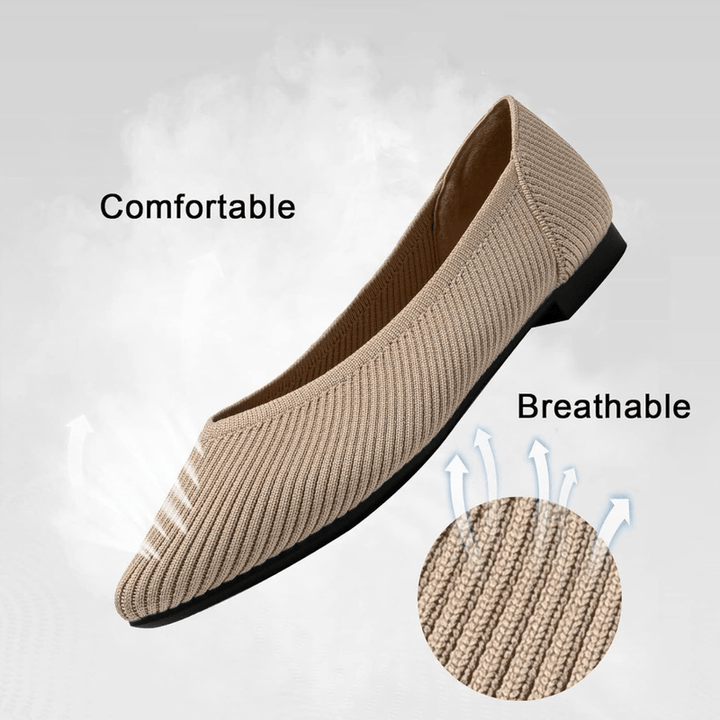 Faye Ballerines Femme Pointues Ballerines Maille Confortables à Enfiler avec Semelle Souple, vue 3