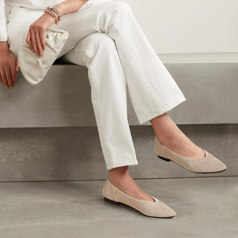 Faye Ballerines Femme Pointues Ballerines Maille Confortables à Enfiler avec Semelle Souple, vue 2