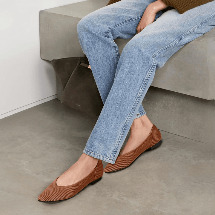 Faye Ballerines Femme Pointues Ballerines Maille Confortables à Enfiler avec Semelle Souple, vue 6