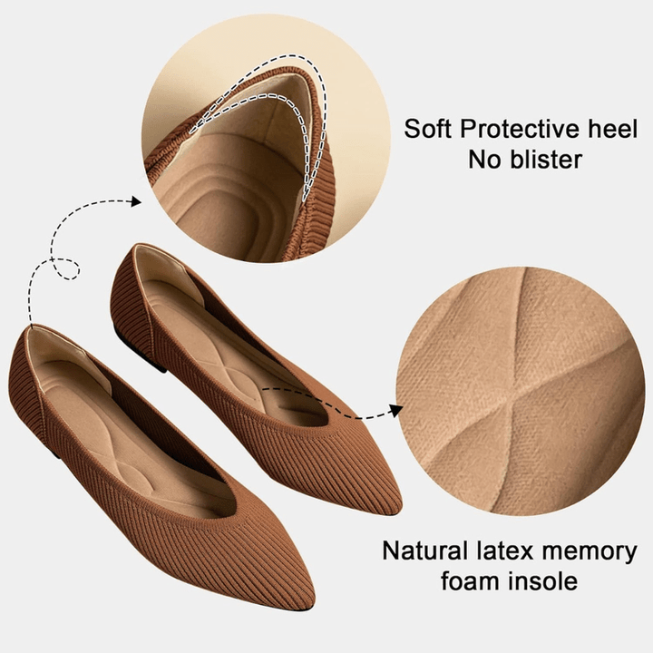 Faye Ballerines Femme Pointues Ballerines Maille Confortables à Enfiler avec Semelle Souple, vue 7