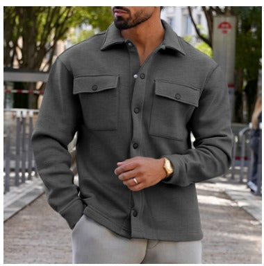Edgar Veste Chemise Homme Surchemise Boutonnée Moderne avec Poches & Confort Durable