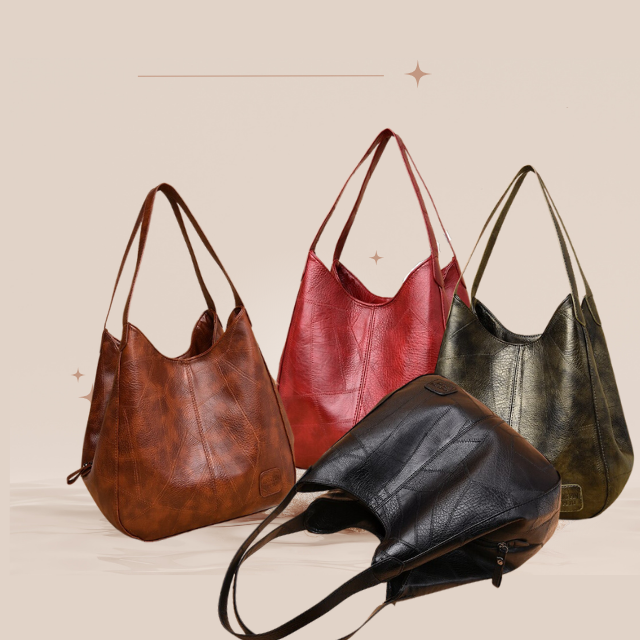 Elowen Sac à Épaule Femme en Cuir Véritable avec Design Intemporel et Compartiments Pratiques, vue 13