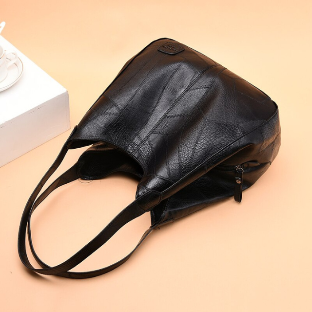 Elowen Sac à Épaule Femme en Cuir Véritable avec Design Intemporel et Compartiments Pratiques, vue 14