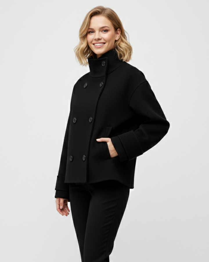 Natalia Manteau Court Femme Double Boutonnage Classique, Coupe Ajustée & Style Chic, vue 2