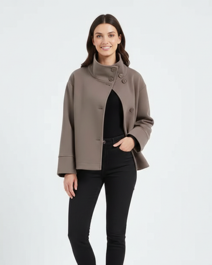 Natalia Manteau Court Femme Double Boutonnage Classique, Coupe Ajustée & Style Chic, vue 4