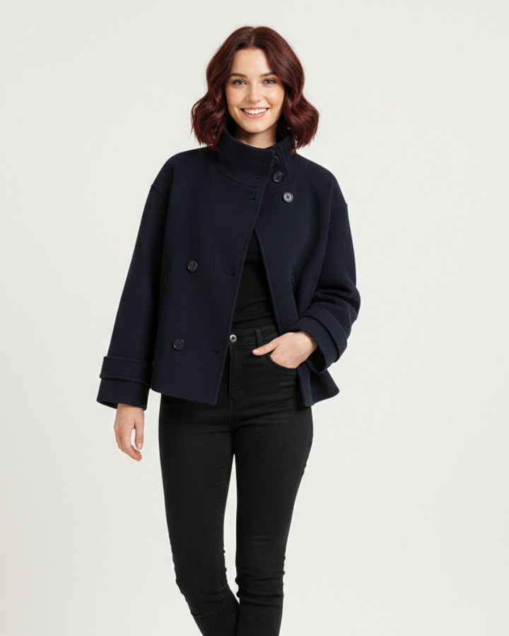 Natalia Manteau Court Femme Double Boutonnage Classique, Coupe Ajustée & Style Chic, vue 3