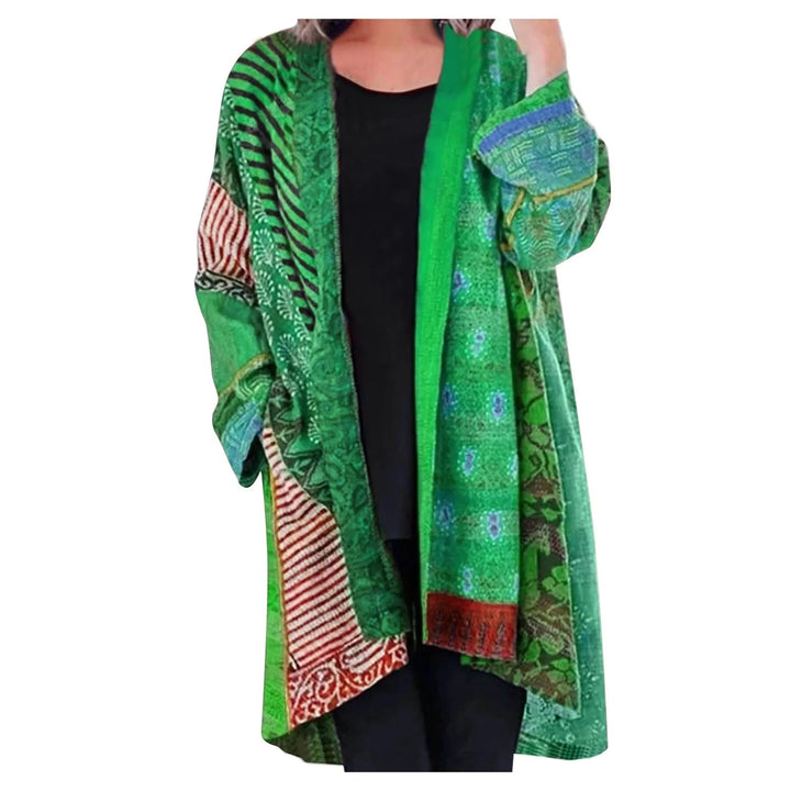Noeh Pull Patchwork Vintage Femme Maille Douce et Respirante avec Coupe Chaude Décontractée, vue 5