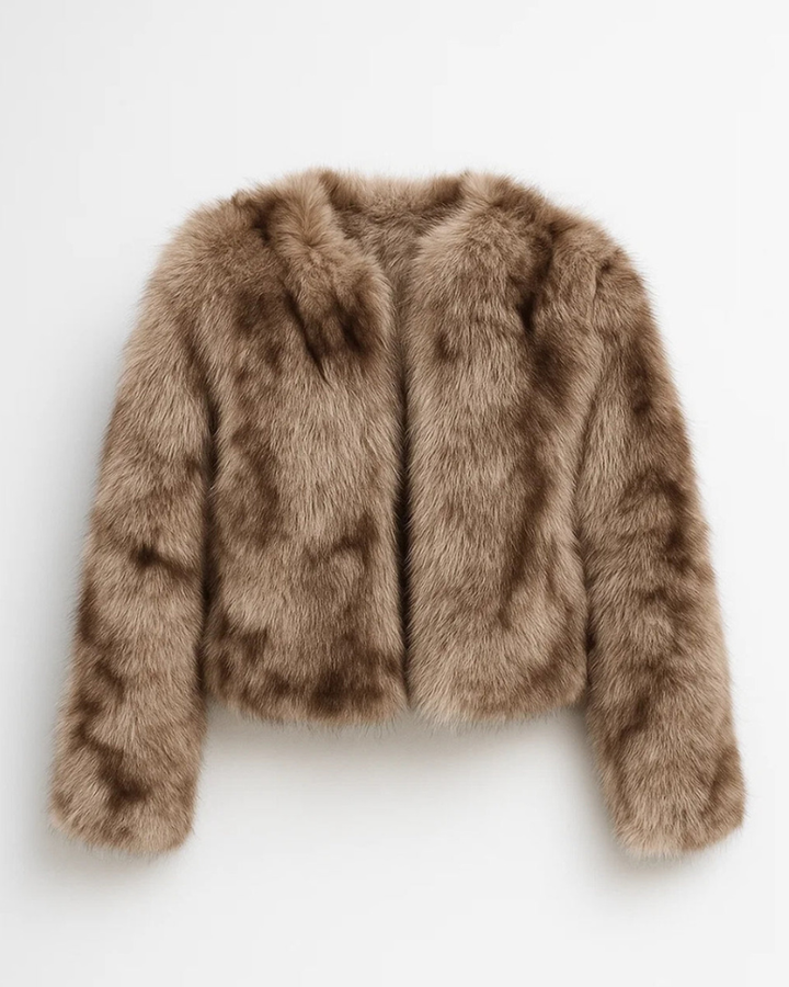 Norra Veste Courte Femme en Fausse Fourrure Volume Élégant & Glamour Hivernal, vue 3