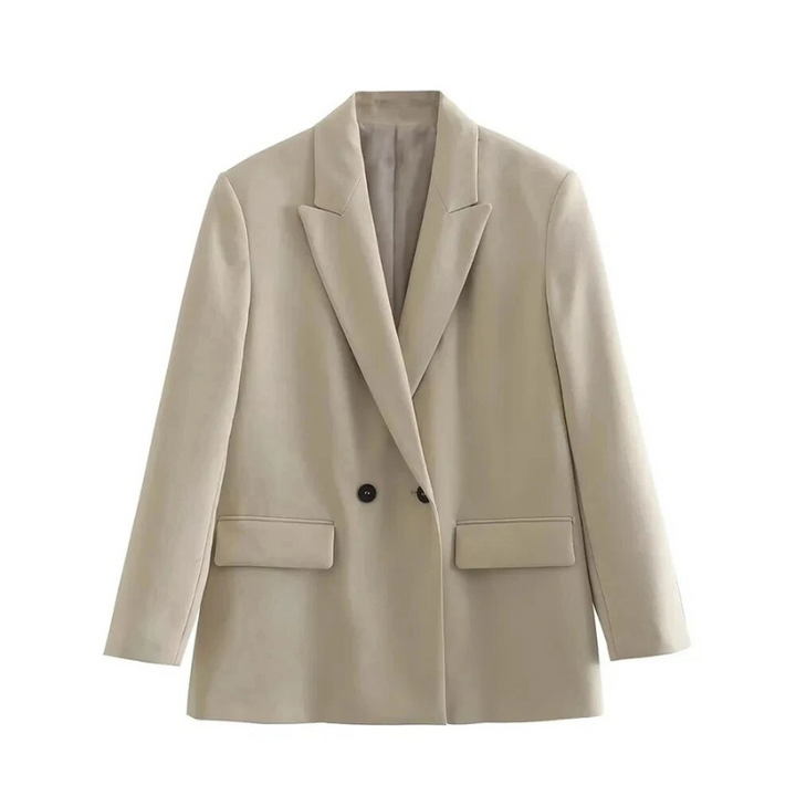 Amalia Blazer Oversize Femme Manteau Élégant à Double Boutonnage en Tissu, vue 2