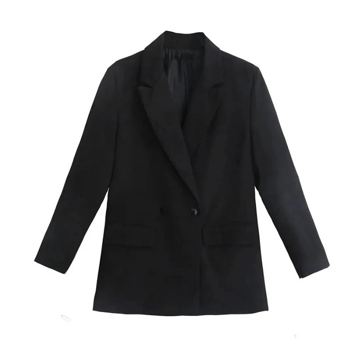 Amalia Blazer Oversize Femme Manteau Élégant à Double Boutonnage en Tissu, vue 3