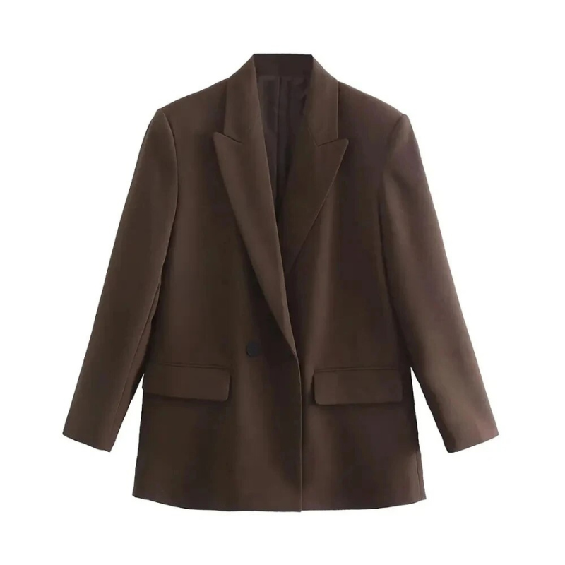 Amalia Blazer Oversize Femme Manteau Élégant à Double Boutonnage en Tissu, vue 4