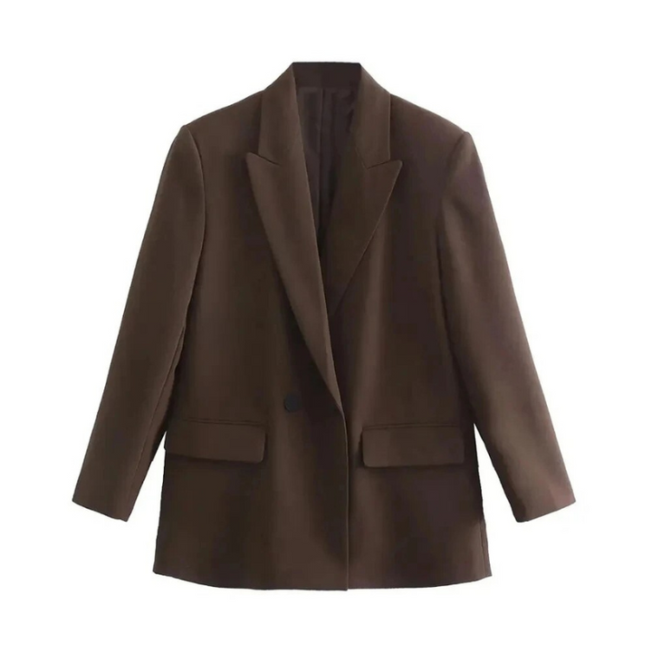 Amalia Blazer Oversize Femme Manteau Élégant à Double Boutonnage en Tissu, vue 4