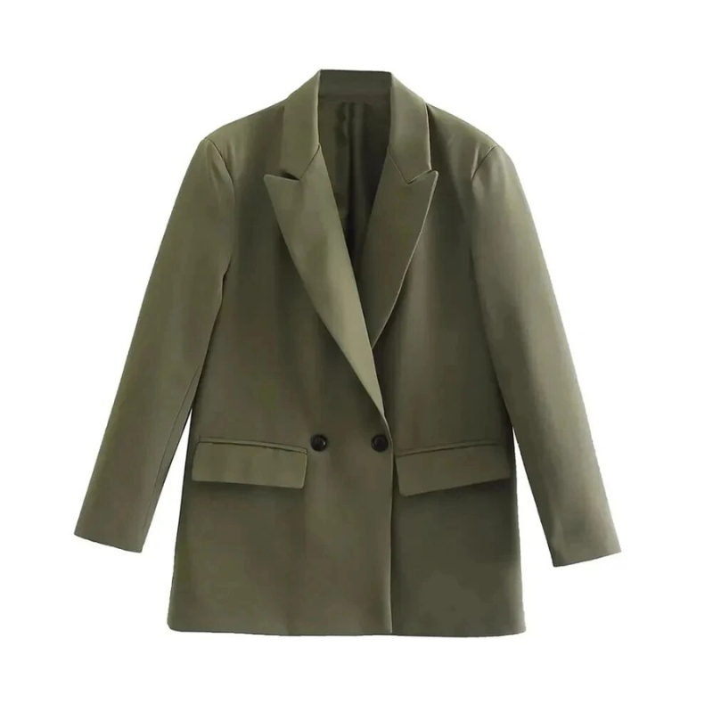 Amalia Blazer Oversize Femme Manteau Élégant à Double Boutonnage en Tissu, vue 5