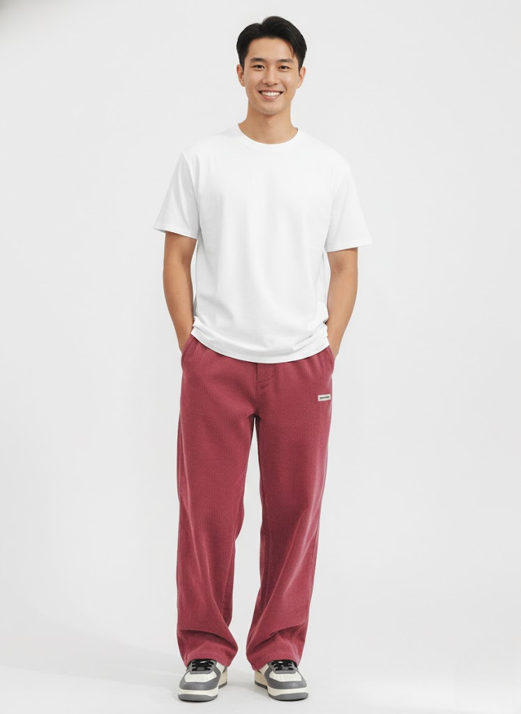 Noahry Pantalon Homme en Velours Côtelé Loose Fit Coupe Droite, Confort & Style Streetwear, vue 6