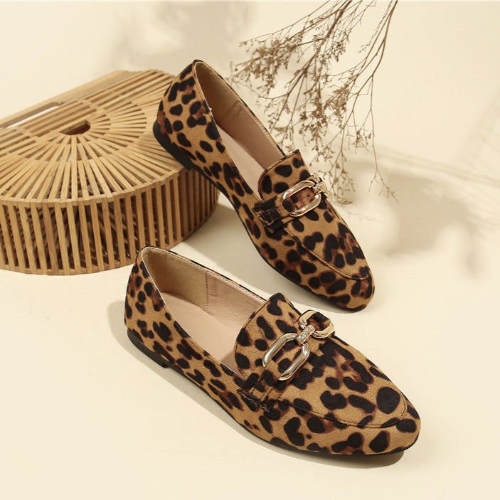 Noelle Mocassins Femme Chaussures Léopard Élégantes avec Semelle Confortable & Style Polyvalent