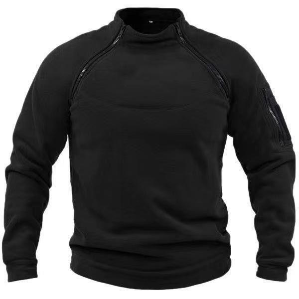 Calix Haut Col Zippé pour Homme Manches longues avec poche sur la manche et surpiqûres structurées, vue 6