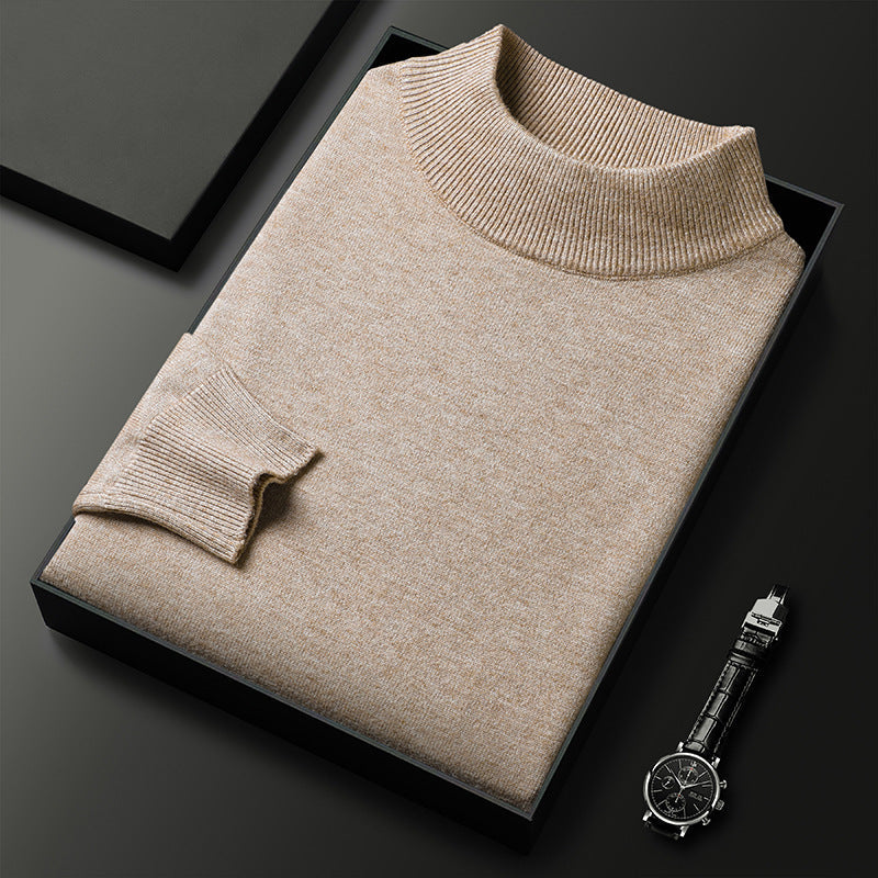 Ryan Pull Homme Hiver Col Mi-Montant Maille Chaude et Style Élégant, vue 3
