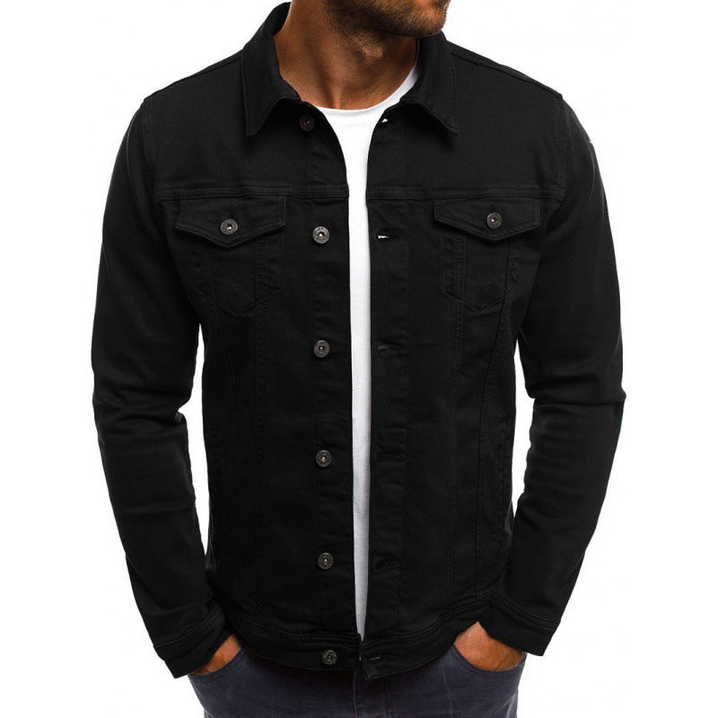 Ethan Veste en Jean Homme Classique Moderne en Denim avec Poches