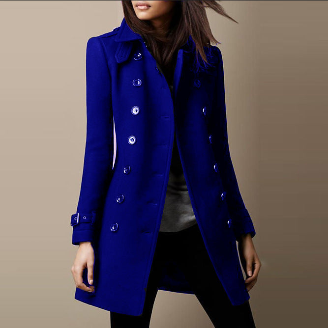 Lucille Manteau Femme Manteau Long Élégant en Laine Prestige au Style Intemporel