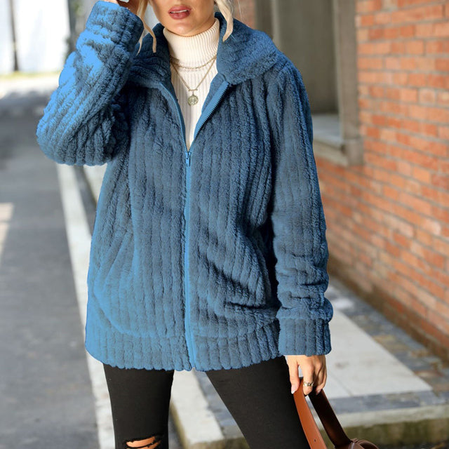 Manteau en Peluche pour femme, vue 3