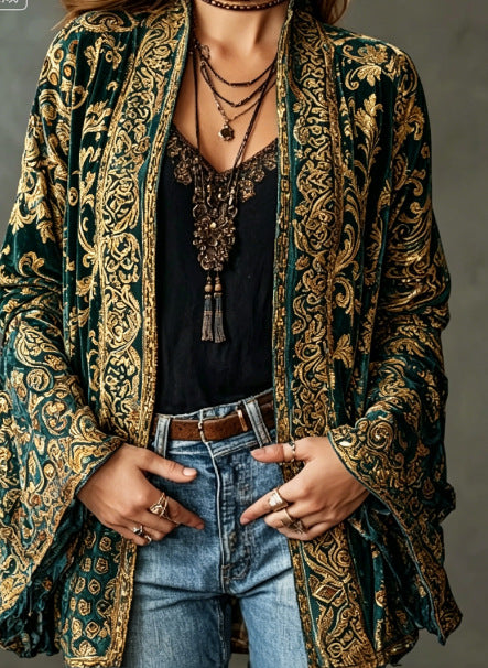 Veste Boho en Velours pour femme, vue 7