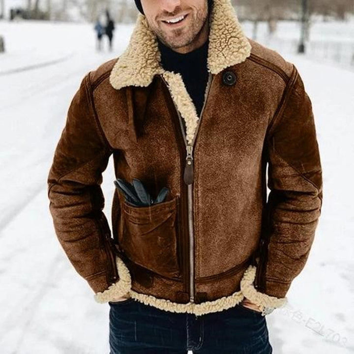 Elias Veste Homme en Cuir Coupe Régulière, Fermeture Éclair Pratique & Style Intemporel, vue 3