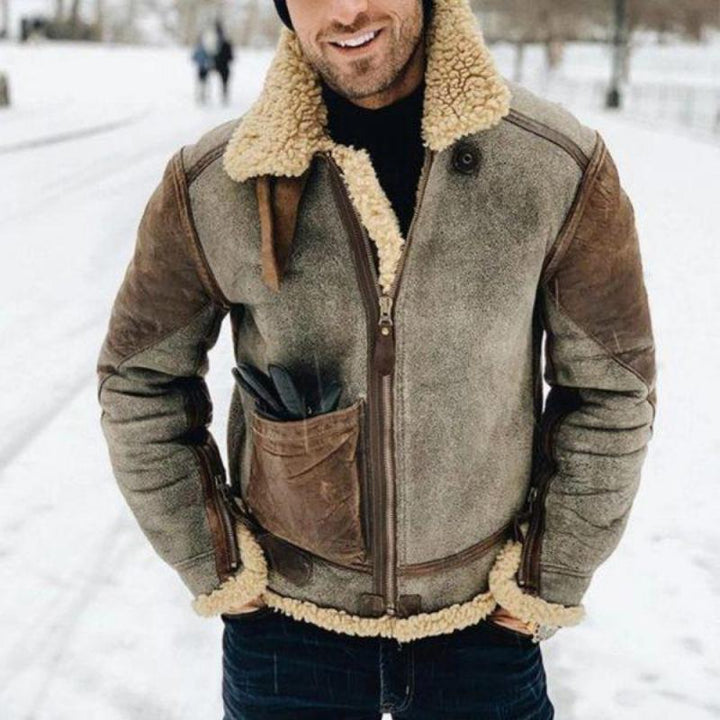 Elias Veste Homme en Cuir Coupe Régulière, Fermeture Éclair Pratique & Style Intemporel