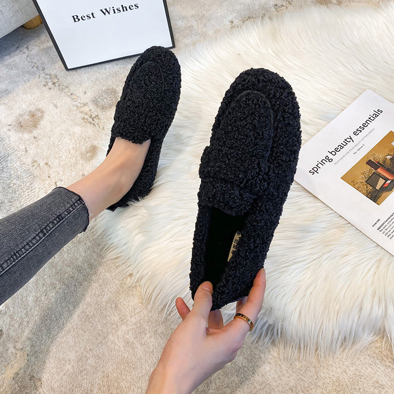 Catherine Pantoufles Femme Chaussons Douillets en Peluche avec Semelle Antidérapante Intérieur & Extérieur, vue 2