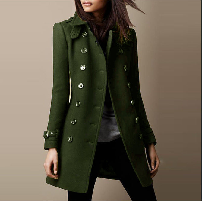 Lucille Manteau Femme Manteau Long Élégant en Laine Prestige au Style Intemporel, vue 2